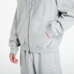 Mikina Nike Solo Swoosh Men's Full-Zip Fleece Hoodie Dk Grey Heather/ Lt Smoke Grey/ White L