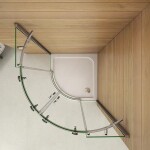 H K - Štvrťkruhový sprchovací kút DIAMOND S4 90 cm s dvojdielnymi posuvnými dverami L / P variant SE- DIAMONDS490