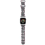 Hello Kitty Silicone Heads Stripes čierna / Remienok / Apple Watch 38/40/41mm / Silikónový (HKAWMSDIESK)