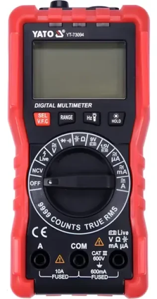 YATO YT-73094 / Multimeter digitálny / True RMS / NCV / LIVE / LCD 9999 (YT-73094)