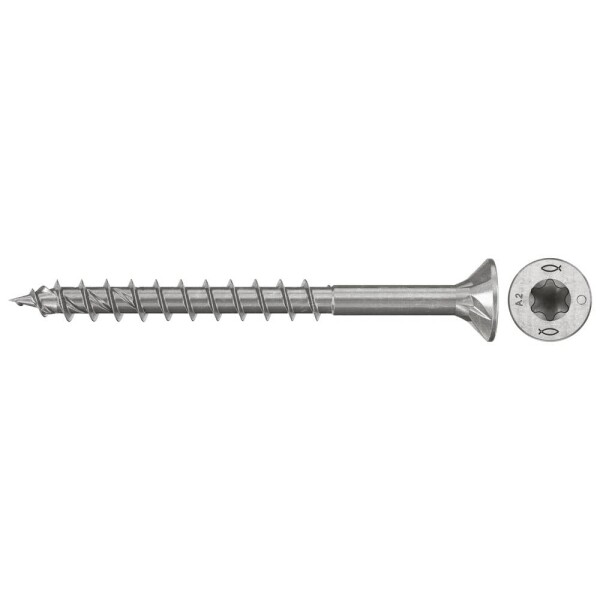 Fischer 574074 skrutky do drevotriesky 4 mm 50 mm TX Nerezová oceľ 200 ks; 574074