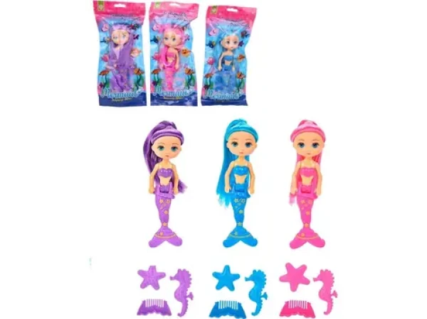 MaDe 16822 Bábika morská panna 3 farby