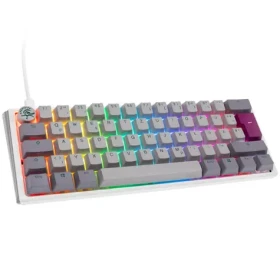 Ducky One 3 Mini Cherry MX-Silent-Red šedá / herná klávesnica / podsvietená / mechanická / drôtová USB-C / DE (DKON2161ST-SDEPDMIWHHC1)