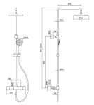 CERSANIT - Sprchový stĺp s termostatickou batériou CITY, chróm S951-340