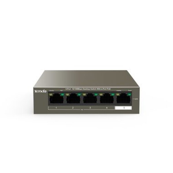 Tenda TEF1105-4-63W / 5-Port switch / 10-100 Mbps / PoE 63W (TEF1105-4-63W)