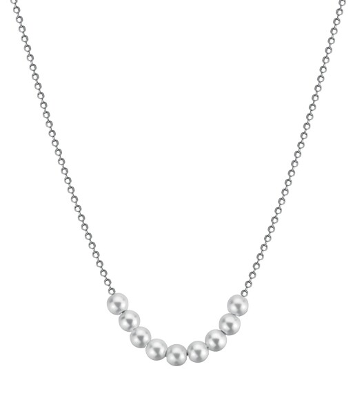 Brosway Pôvabný strieborný náhrdelník s perlami Infinite White Fancy FIW136