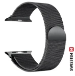 Swissten Milánsky ťah remienok pre Apple Watch 38/40/41mm čierna (46000201)