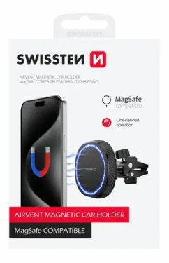 Swissten MagStick COMPACT / Magnetický držiak do ventilácie auta / Magsafe (65010800)