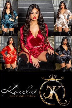 Sexi overal K9608 Saténový vzhľad - Koucla UNI černá