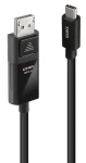 Lindy USB-C na DisplayPort 8K60 čierna / Kábel / HDR / 2 m (43342)
