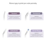 TrueLife AquaFloss Lite biela / ústna sprcha / Priemer trysky 0.6 mm / 2 trysky / 3 režimy / objem nádržky 200 ml / IPX7 (TLAQFL)