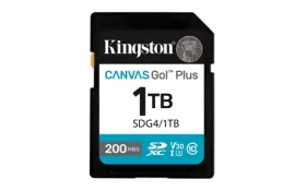 Kingston Canvas Go PLUS SDXC 1TB / UHS-I V30 / U3 / Class 10 / čítanie: až 200MBs / zápis: až 160 MBs (SDG4/1TB)