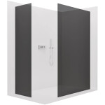 CERANO - Sprchová zástena Walk-in Crystal TL/P - 8 mm - bezvzperový systém - chróm, grafitové sklo - 110x50x200 CER-8050BD4568