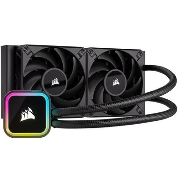 Corsair iCUE H100i RGB Elite RGB čierna / 2x 120mm / 400-1850 RPM / Intel + AMD (CW-9060058-WW)