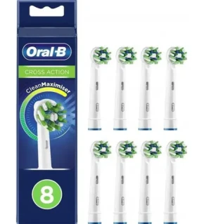 Oral-B EB 50-8 CrossAction biela (8 ks) / náhradná hlavica rotačnej kefky / pre kefku Oral-B Cross Action / dopredaj (EB50-8 N)