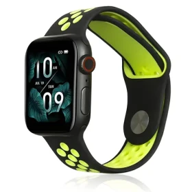Beline Sport Silicone čierno-limetkový / Športový pásik pre Apple Watch / 42/44/45/49 mm