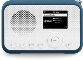 Sangean Sangean WFR-39 Internet Taschenradio Internet, DAB, UKW Internetradio, UKW, WLAN Spotify, Weckfunktion, wiederaufladbar Weiß, Blau (A500466)