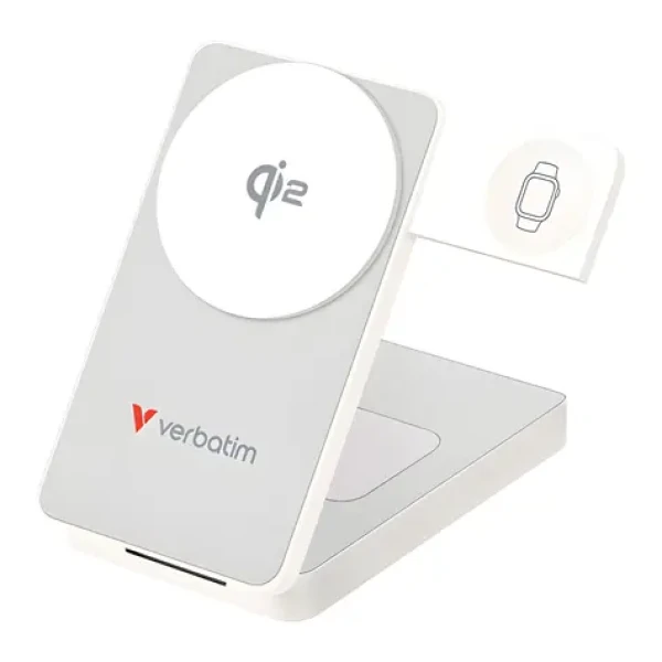 Verbatim Charge 'n' Go Qi2 biela / Powerbanka / 10 000 mAh / USB-C PD 30W / Qi2 15W (32296)