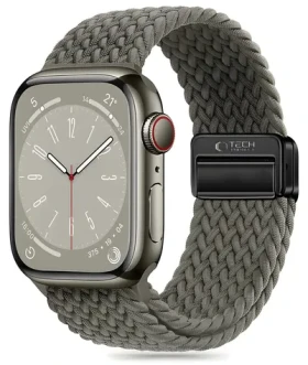 Tech-Protect Nylonmag zelená / Remienok pre Apple Watch / 42/44/45/49 mm / nylon / magnetické zapínanie