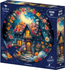 BlueBird Okrúhle puzzle Kvetinová chalúpka