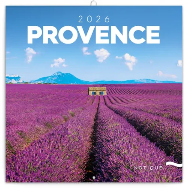 NOTIQUE Poznámkový kalendár Provence 2026 - Západná / 30 x 30 cm (PGP-35160-Z)