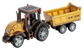 2KIDS TOYS 3D drevená skladačka Traktor s prívesom