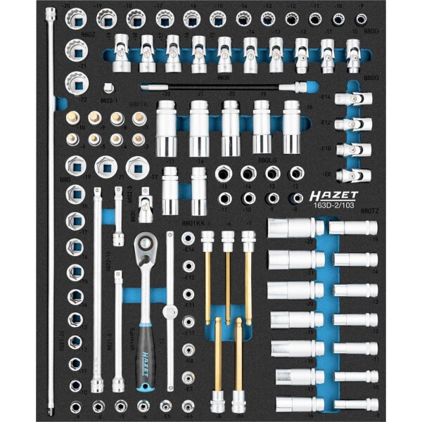 Hazet 163D-2/103 súprava nástrčných kľúčov, metrický, 163D-2/103; 163D-2/103