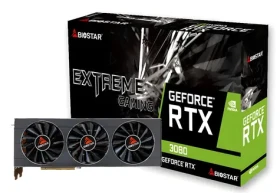 Biostar GeForce RTX 3080 10GB / Grafická karta / 1440 MHz / 10GB GDDR6X / 320-bit / 1x HDMI + 3x DP / (8+8) (VN3816RMT3)