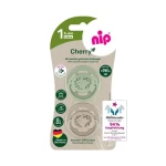 NIP Cherry NATURE line Cumlík kaučuk veľkosť 1 (0-6m) zelená/hnedá 2ks (NIP38875-51)