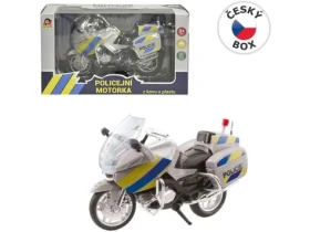 MaDe 95807 - Motorka Policajná kovová 18 cm strieborná
