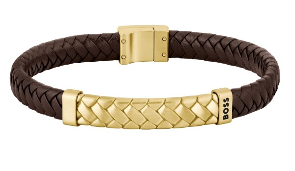 Hugo Boss Elegantný kožený náramok pre mužov Tailored 1580675 19 cm