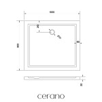 CERANO - Sprchová vanička obdĺžniková Soto - akrylát - biela lesklá - 100x90x5 CER-425563