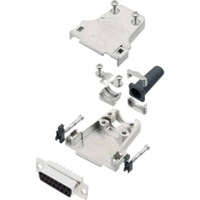 Encitech DTZF15-DBS-K 6355-0044-12 sada D-SUB zásuvková lišta 180 ° Pólov: 15 spájkovaný 1 sada; 6355-0044-12