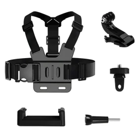Hurtel Hrudný popruh 5v1 pre akčné kamery / Hrudný popruh / GoPro / DJI / Insta360 / SJCAM / Eken