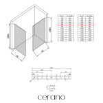 CERANO - Sprchová zástena Walk-in Crystal TL/P - 8 mm - bezvzperový systém - zlatá, transparentné sklo - 80x80x200 CER-8050BD5702