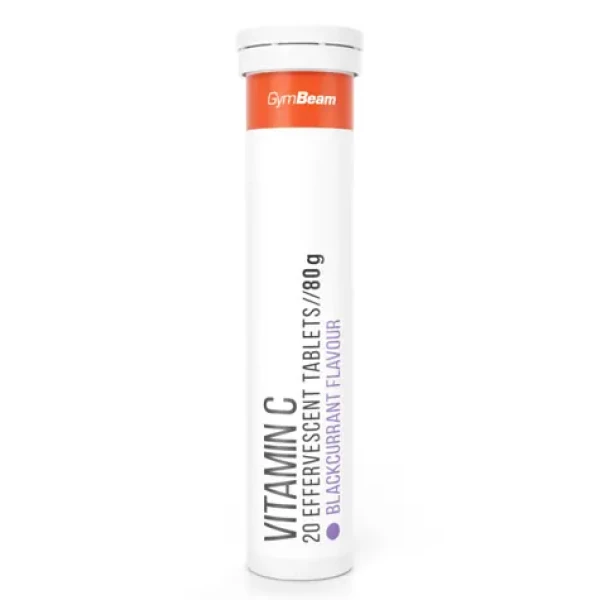 Vitamín C 1000 mg šumivý - GymBeam (čierne ríbezle, 20 tab.) (29943-11-čierneríbezle-20tab)