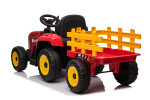 Mamido Mamido Elektrický traktor s vlečkou Blow červený