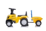 Mamido Jazdík tlačidlo chodítko traktor New Holland s príveskom pre deti žltý