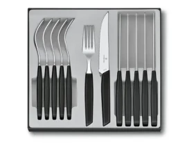 VICTORINOX Sada príborov s nožom steakovým Swiss Modern 12 ks čierna (6.9093.12W.12)
