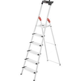 Hailo L80 ComfortLine 8040-607 hliník rebrík vr. odkladacieho miesta na náradie Max.prac. výška: 3.05 m strieborná, čierna, červená 6.7 kg; 8040-607