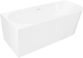 MEXEN - Silo voľne stojaca rohová vaňa ľavá reliéf 150 x 75, biela, bez krytky prepadu a zátky 52891507500L-SS