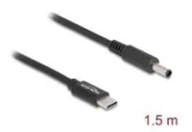DeLock USB-C - DELL 4,5x3mm čierna / Napájací kábel / 1,5 m / 20 V / 3 A (87974)