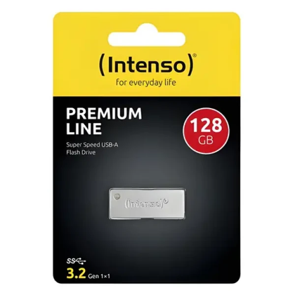 INTENSO Premium Line 128GB strieborná / Flash disk / USB-A 3.2 Gen 1 / čítanie 100 MB/s (3534491)