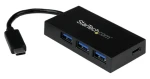 StarTech USB-C Hub čierna / USB hub / 4 porty / 3x USB-A / 1x USB-C / 5 Gb/s (HB30C3A1CFB)