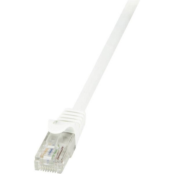 LogiLink CP2111U RJ45 sieťové káble, prepojovacie káble CAT 6 U/UTP 20.00 m biela s ochranou 1 ks; CP2111U