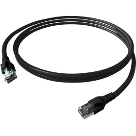 Easylan CP1KSBSBS0015 RJ45 sieťové káble, prepojovacie káble CAT 6A S/FTP 1.50 m čierna dvojžilový tienený, bez halogénov, samozhášavý 1 ks; CP1KSBSBS0015