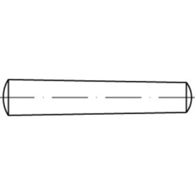 TOOLCRAFT TO-5393832 kužeľový kolík 4 mm ocel 100 ks; TO-5393832