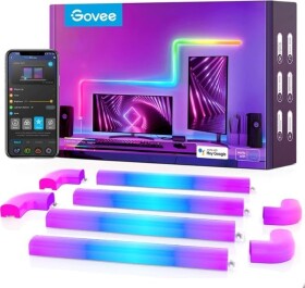 Govee H6062 Glide Wall (8+4) / Dekoratívne LED osvetlenie / 36W / 1000 lm / RGBIC / BT / WiFi (B6062302)