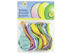 Balónik nafukovacie - sada 15ks PASTELOVÉ 26cm, Smart Balloons, W040570