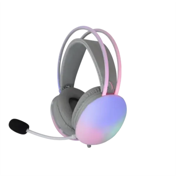 White Shark GH-2342 Firefly biela / Herný Headset / 2.1m / 2 x 3.5mm + USB / RGB / PC Mac Xbox PS4/PS5 (FIREFLY-W)